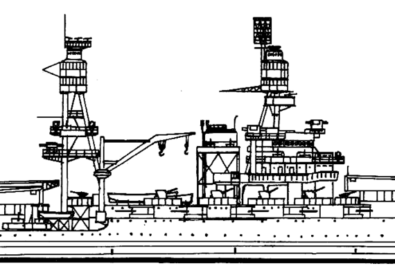 USS BB-38 Pennsylvania 1942 [Battleship] - drawings, dimensions, pictures